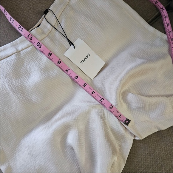 Theory PJ pants size 4  cream wide leg pajama hammered viscose - Picture 13 of 14